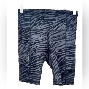 lululemon athletica Black Zebra Print Bike Shorts